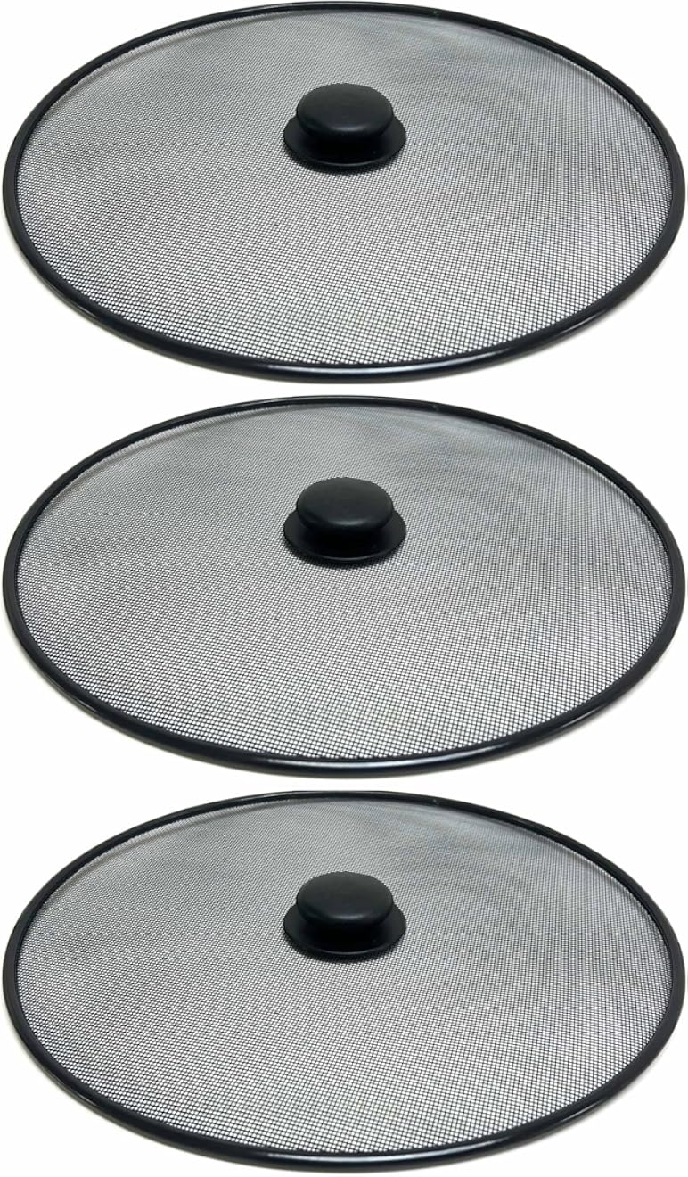 غطاء مقلاة شبكي فاخر (مانع لتسرب الهواء) - (مانع تناثر قوي بمقبض متين) - عام